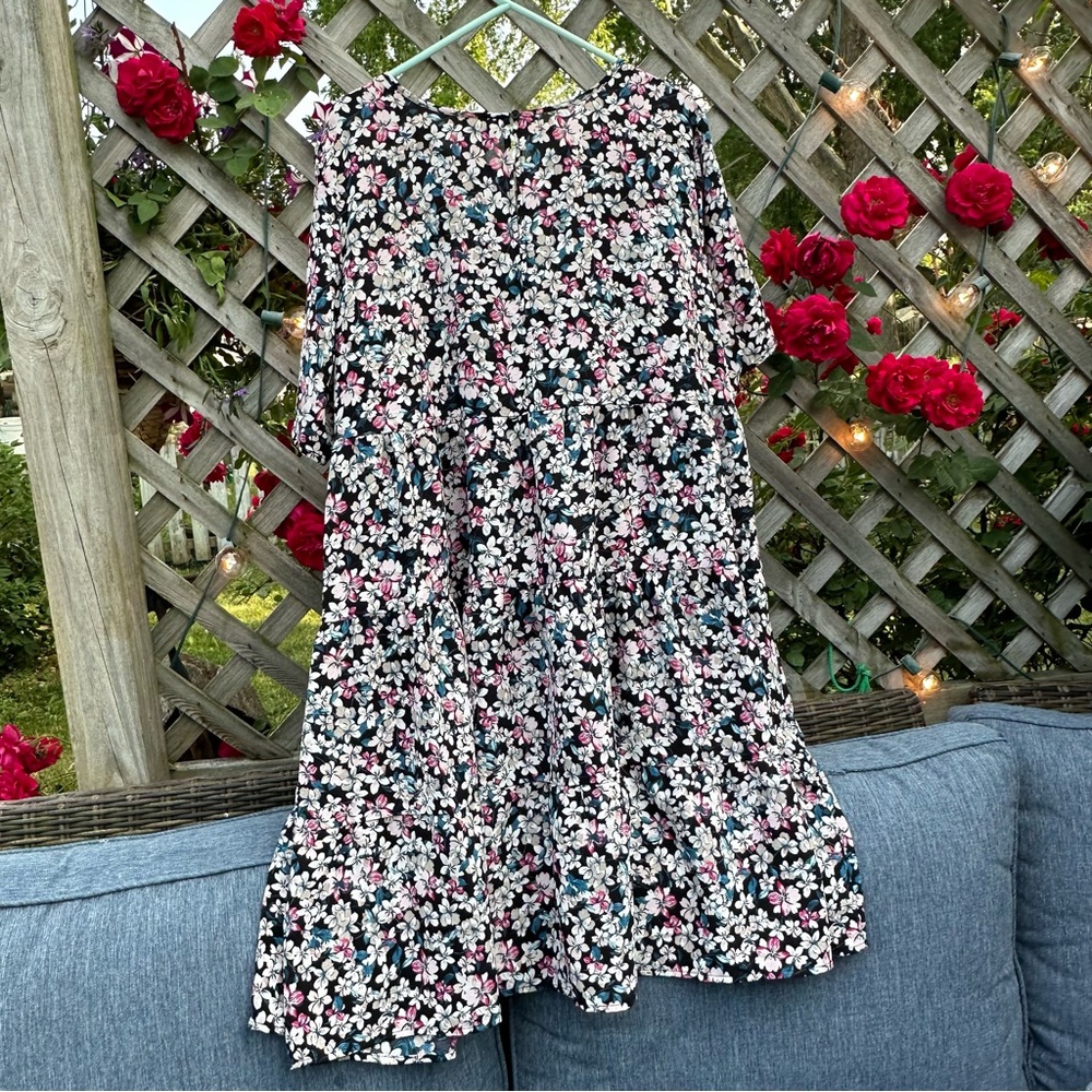 Terra & Sky Floral Dress!